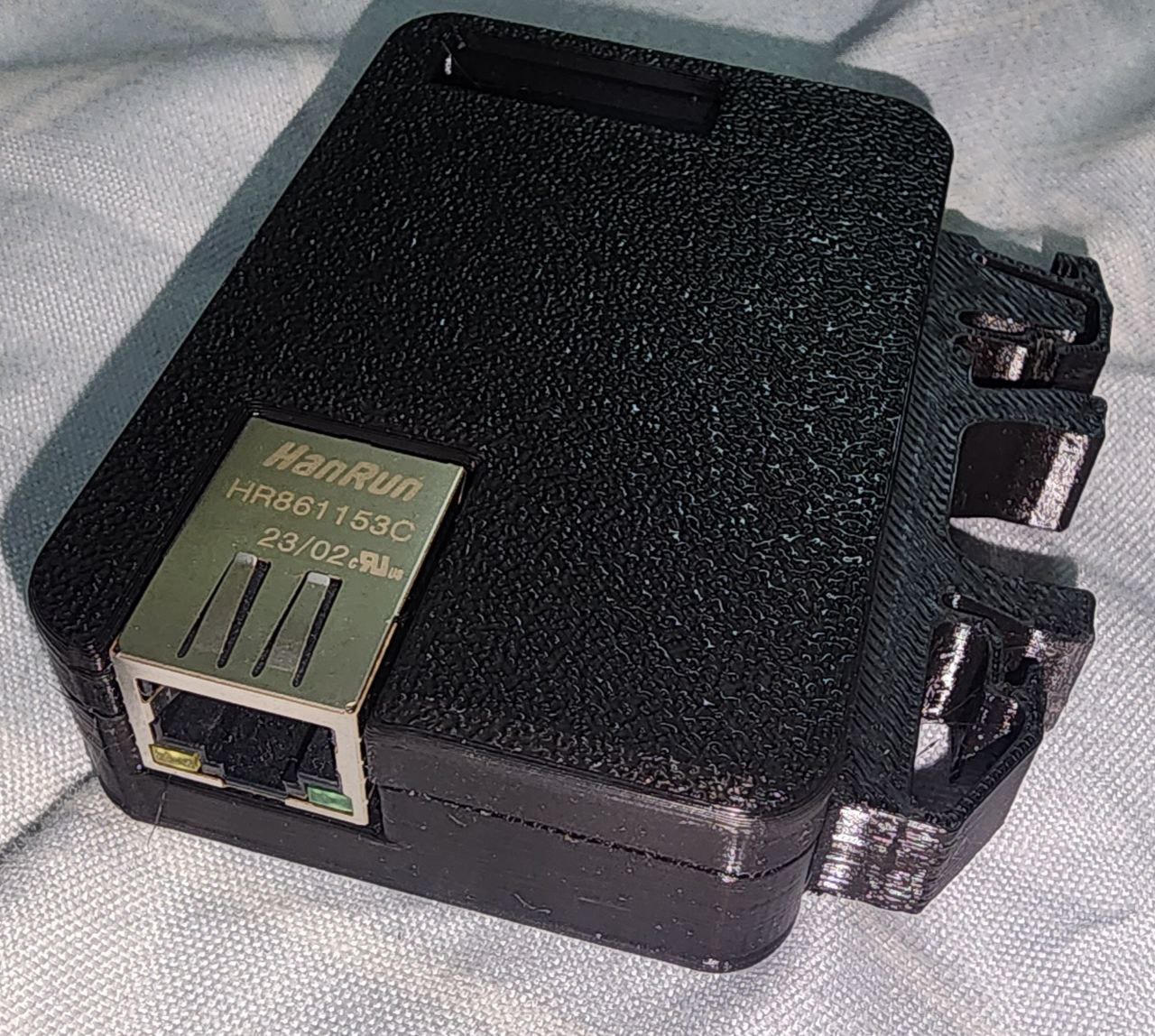 Lilygo T-internet-Poe Din Rail mount case 3D model thumbnail