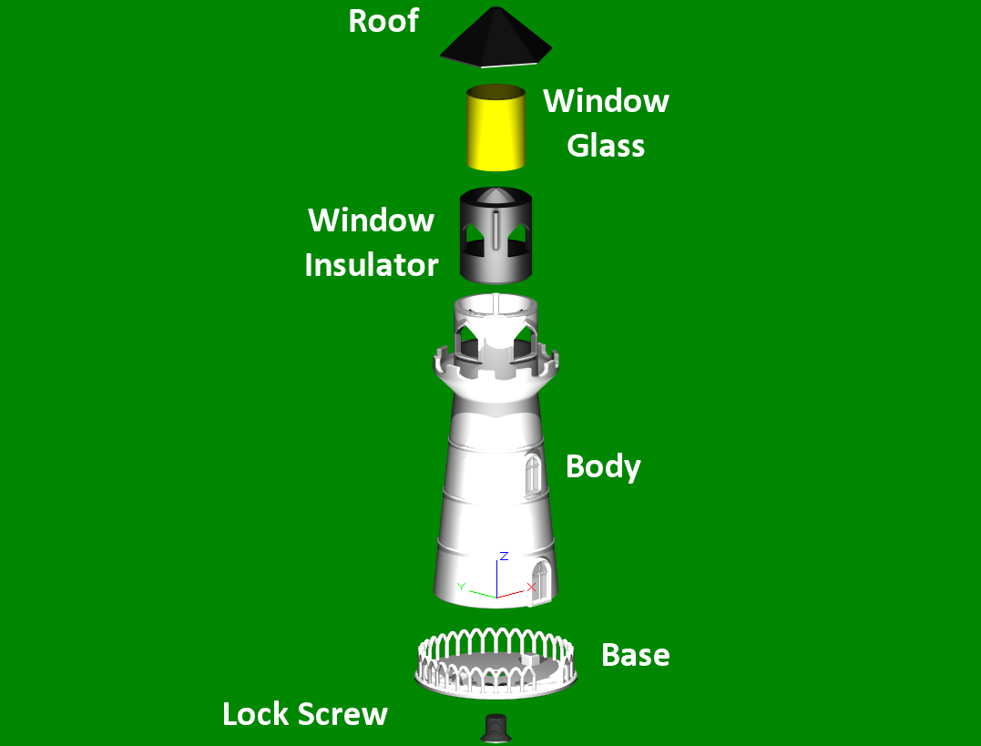 Miniatura 5 do modelo 3D Lighthouse Night Light