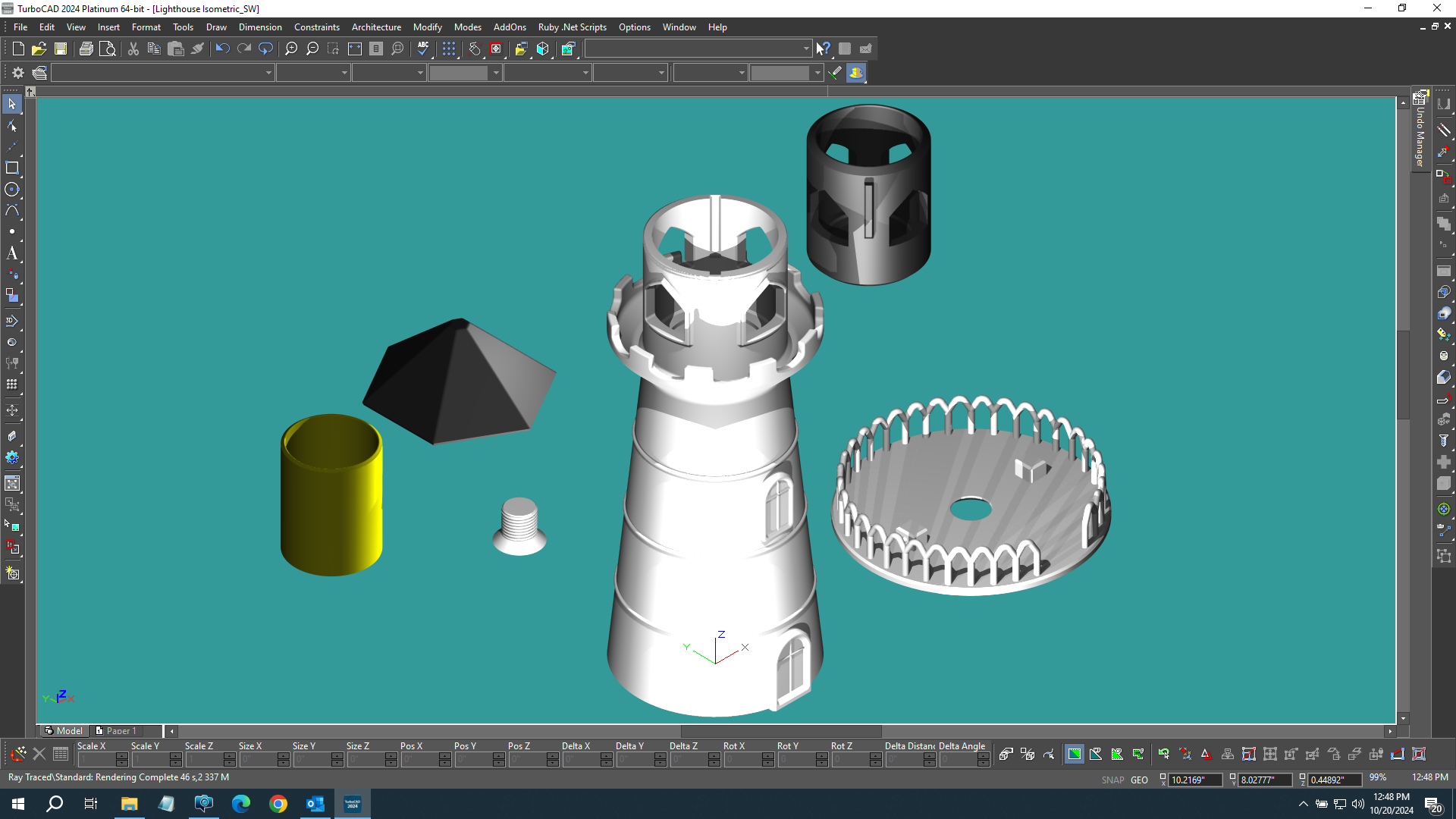 Miniatura 3 do modelo 3D Lighthouse Night Light