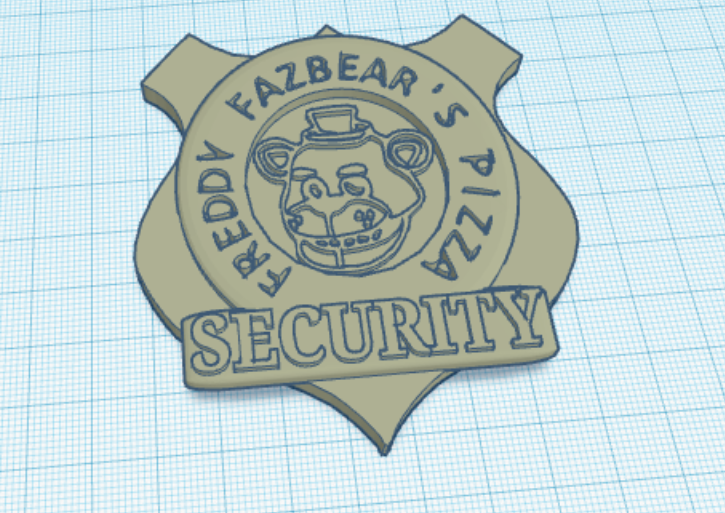 Fnaf badge with hole for pin