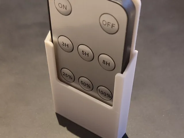 Simple holder LED remote controls with a width of 40x86x7mm.