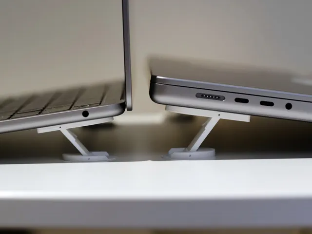 Ultra slim foldable feet for MacBook Air laptop