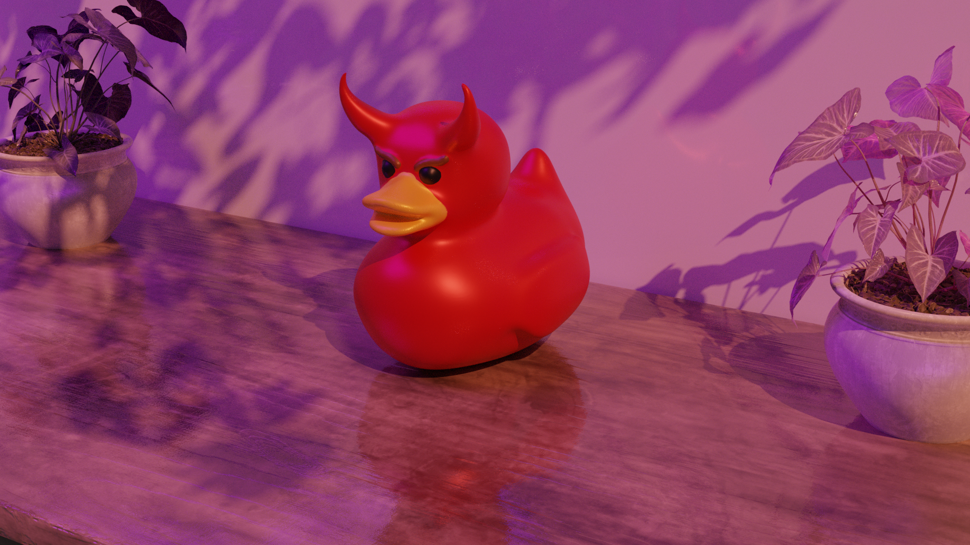 Demon/Devil rubber duck for Halloween