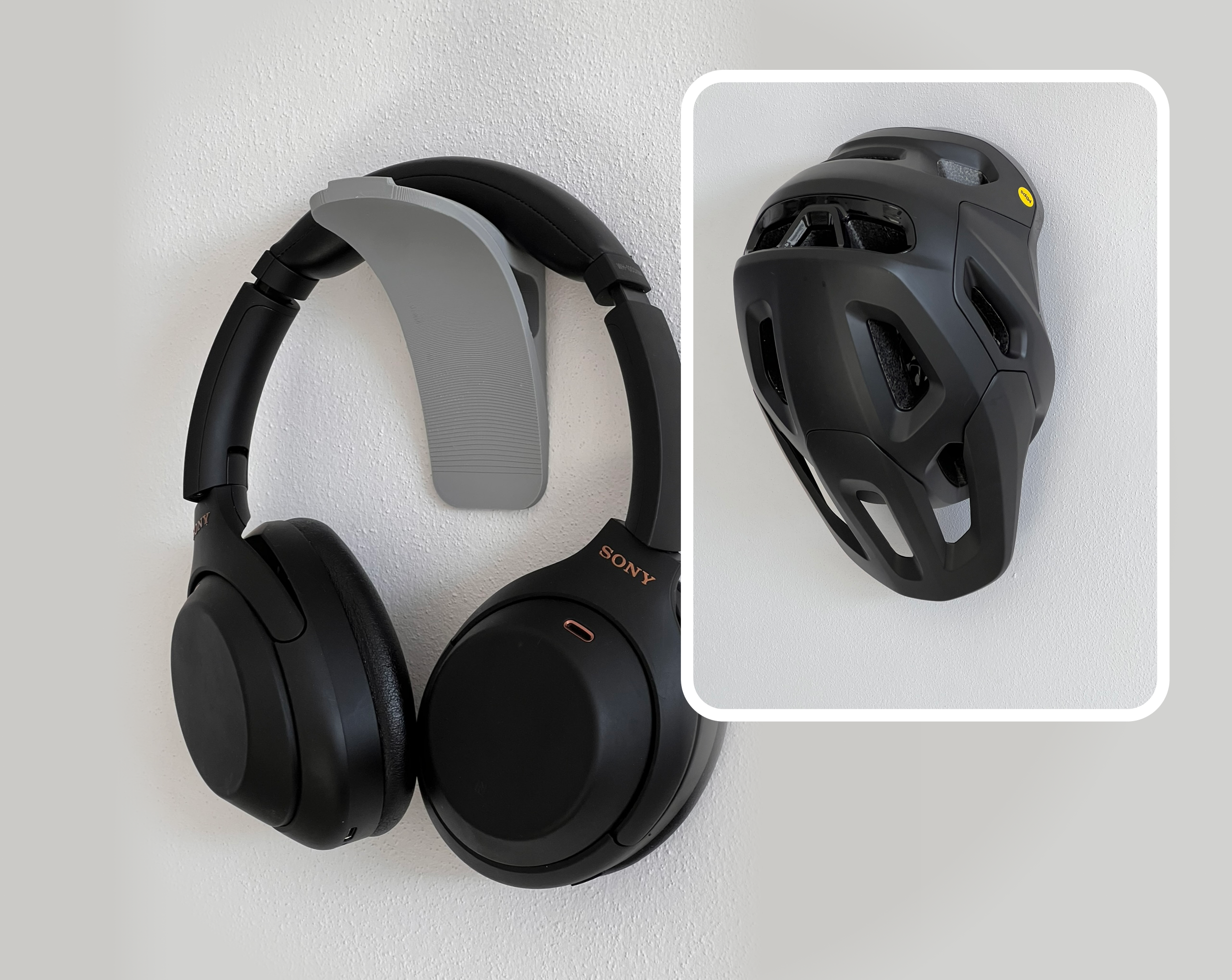 Headphones / Helmet Wall Mount Holder