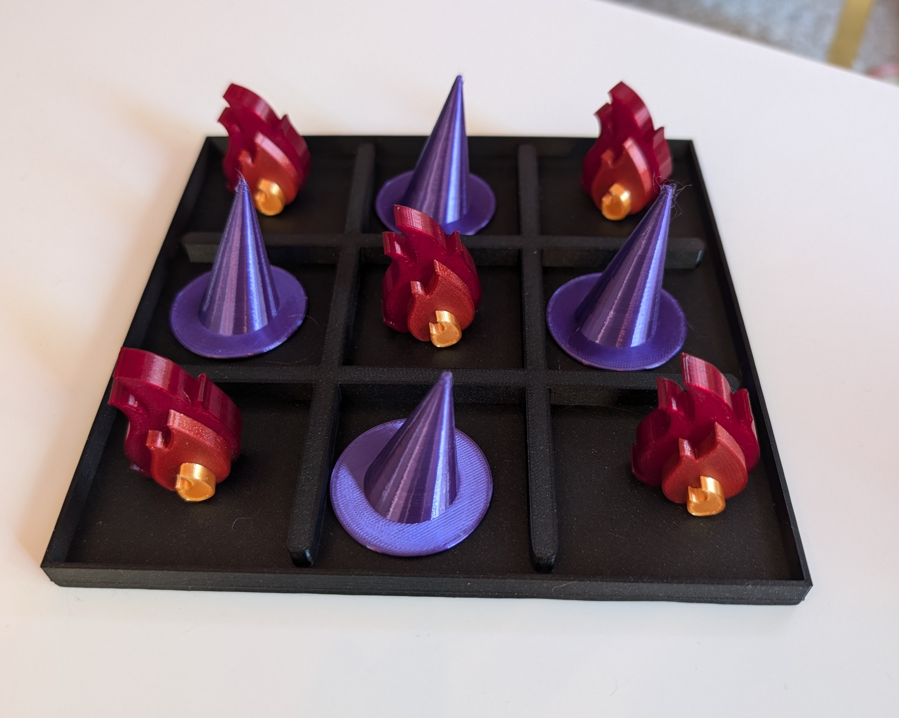 Witch-Tac-Toe - Three in a Row - Spooky Season Tic Tac Toe Game - Halloween Decor