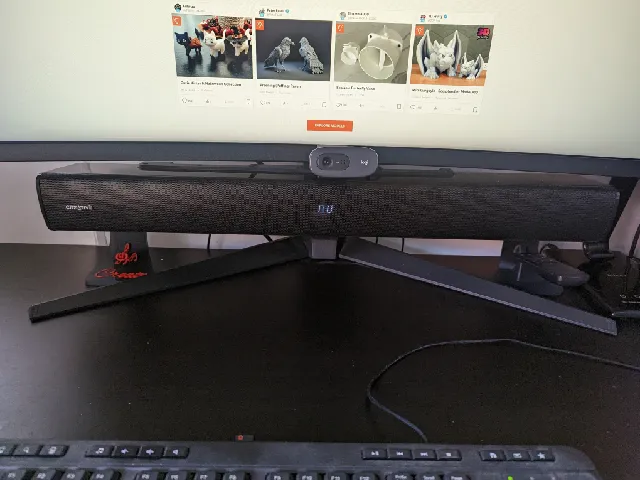 Speaker stands for Creative Stage V2 soundbar