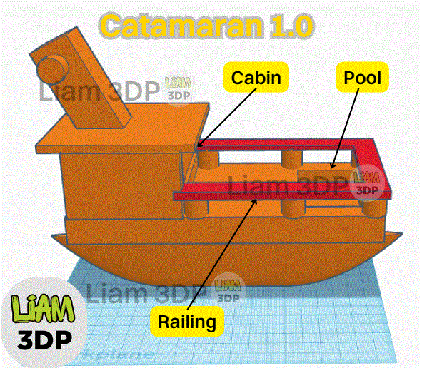 catamaran with pool