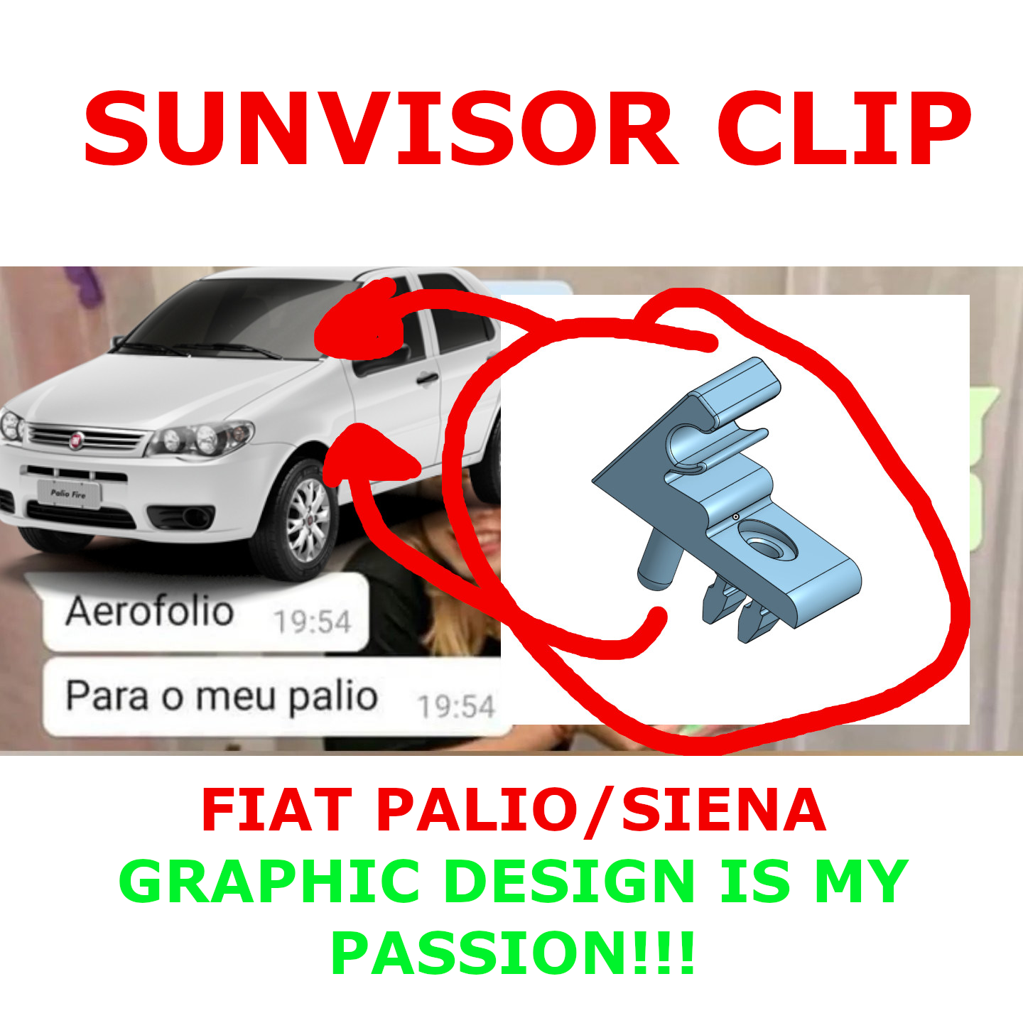 Fiat Palio/Siena Sunvisor Clip
