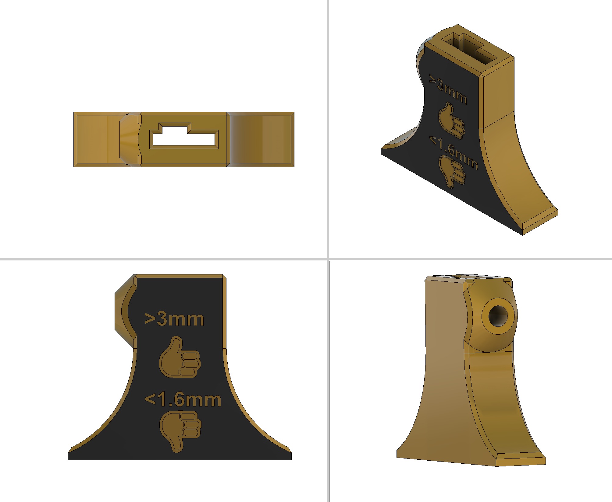 Depth Gauge adapter - Profiltiefenmesser