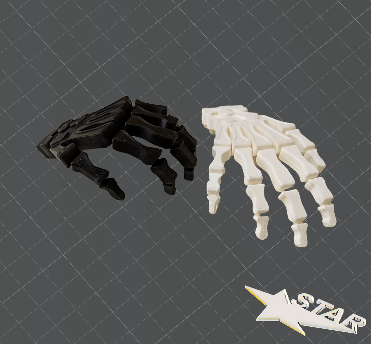 Skelett Hand beweglich / skeleton hand moveable