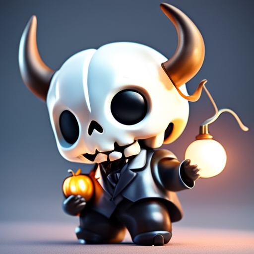 Halloween Devil with pumpkins — thumbnail 2