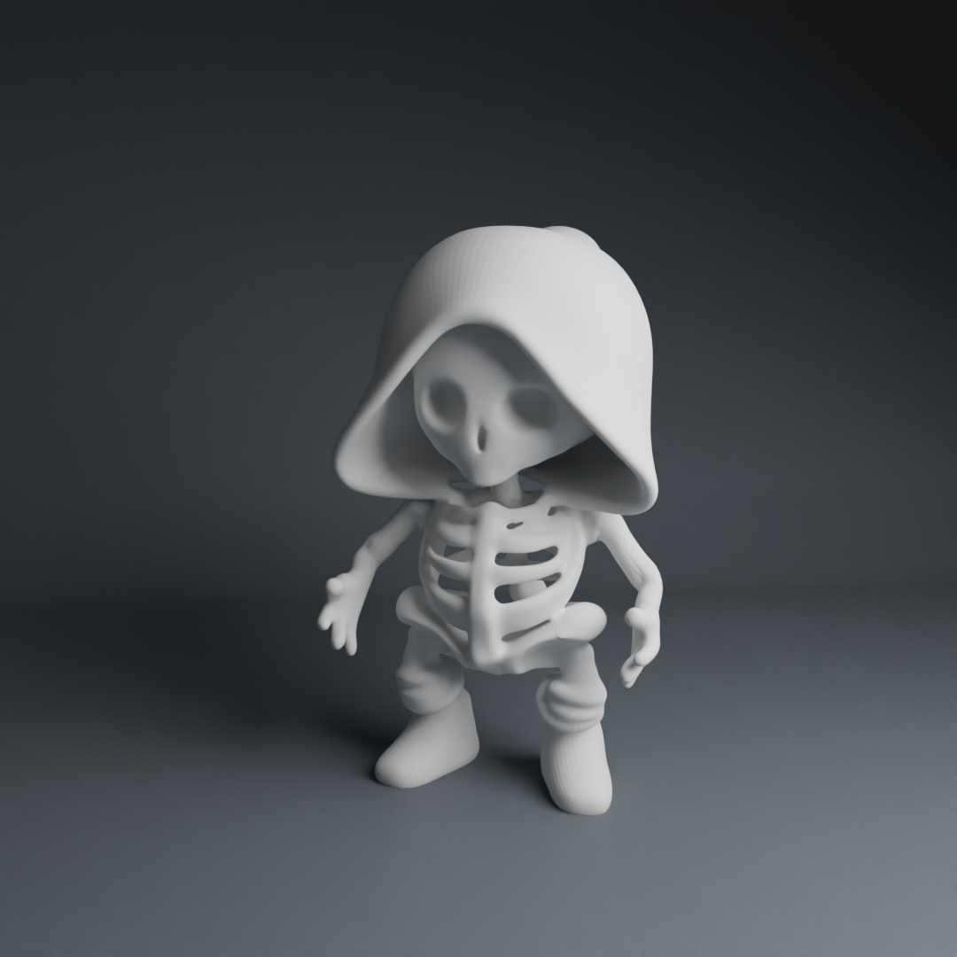 Cute skeleton with a hat