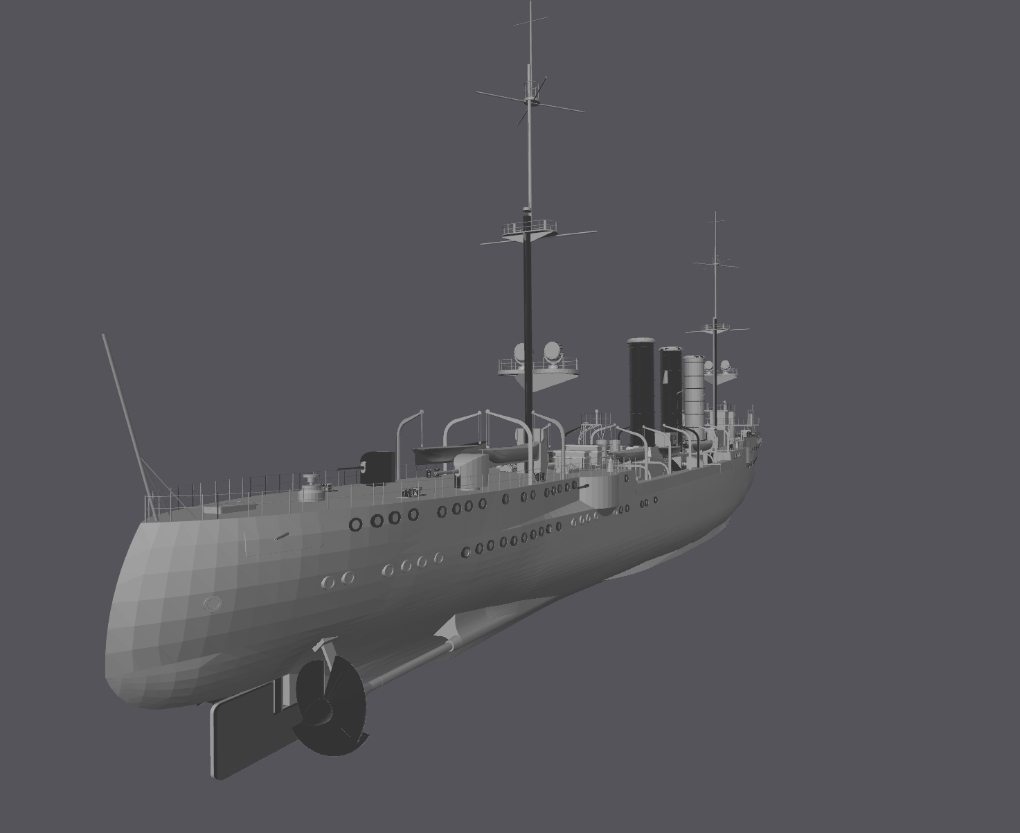 1/350 Military Model German Embed Light Cruise full hull model by Alex