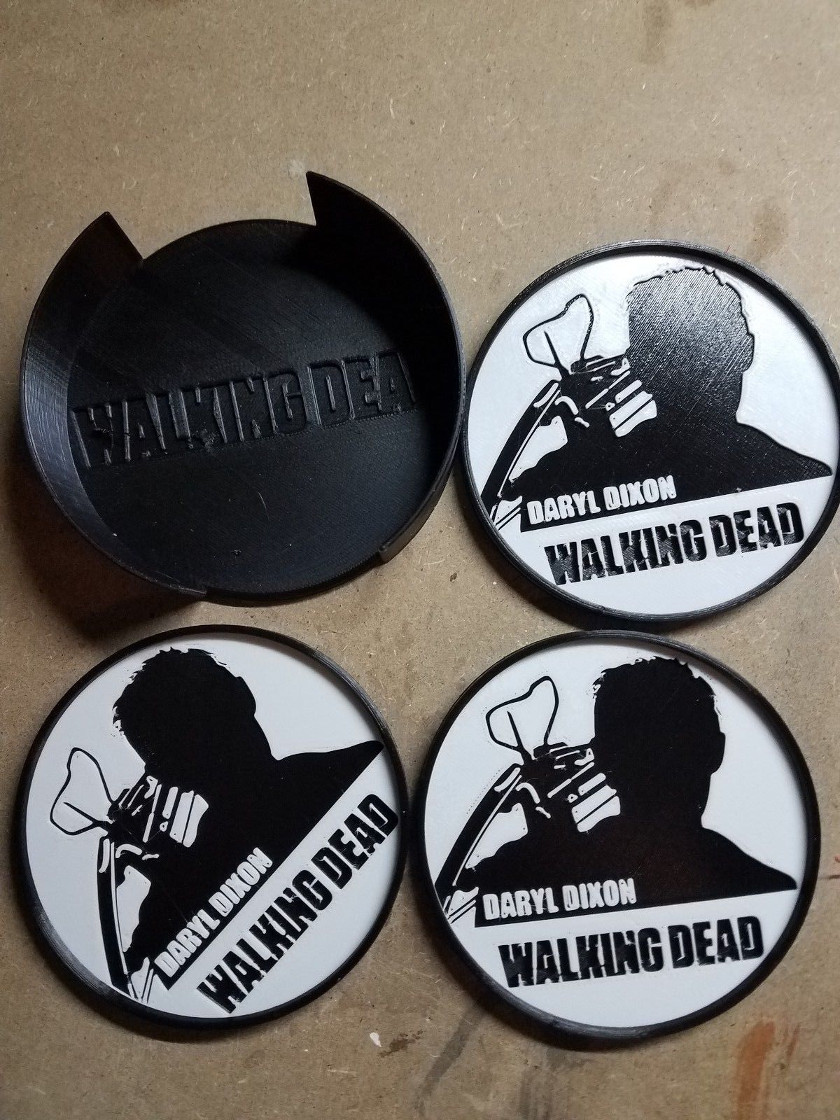 Daryl Dixon Walking Dead Coaster and Holder