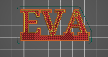 Lichtgevende meisjes naam Eva, Luminous women's name Eva