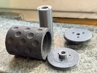 Knurled body for rolling knife sharpener