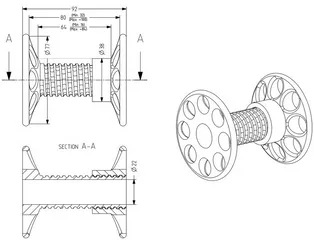 Spool Adaptor 54 to 38 by SANKEYS | Download free STL model ...