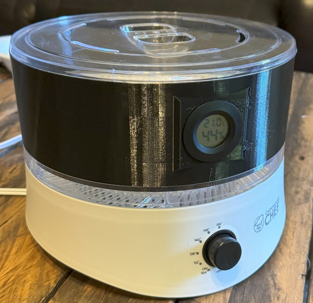 Dehydrator Extension 75mm w/ Thermometer/Hygrometer Mount