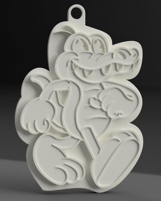 Cute crocodile keychain, Coco from Alvaro Diaz's album "Felicilandia"