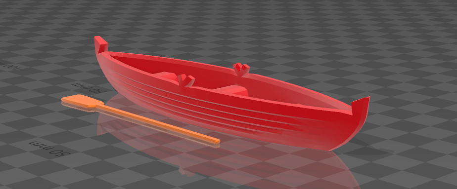 bote/canoa y remos