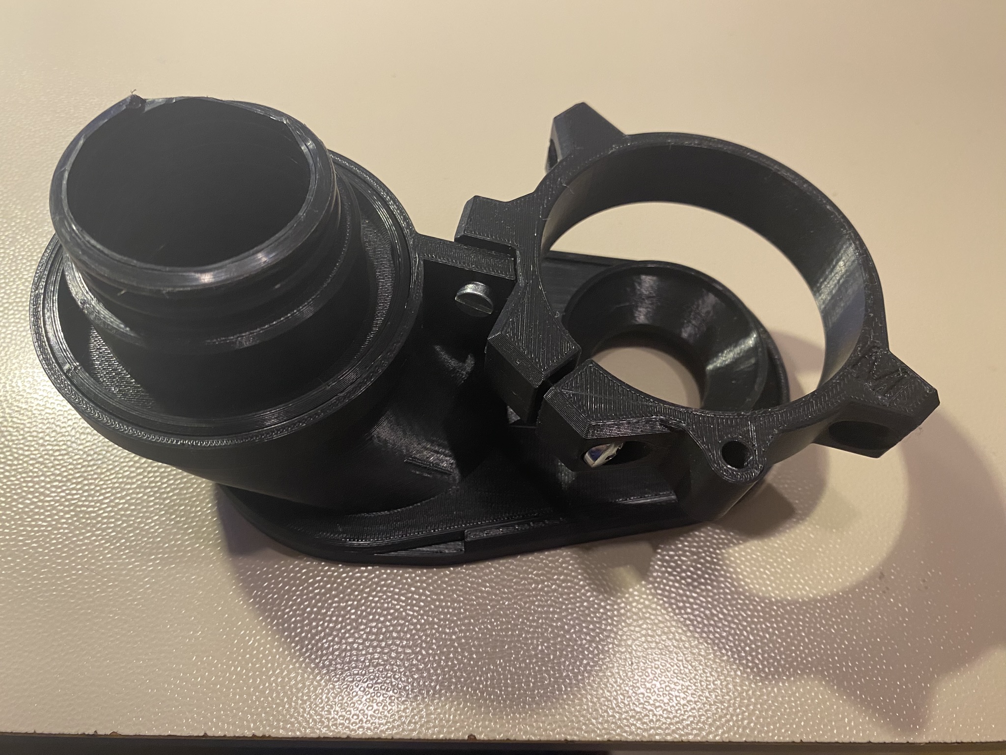 Adapter for 38 ID suction hose to lowrider-cnc-v4 dust-shoe