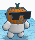 Pumpkin Guy With Glasses