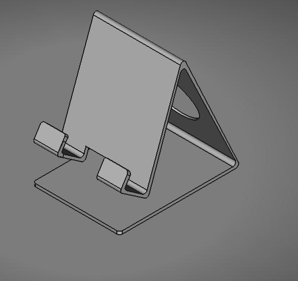 Smartphone stand with charger space