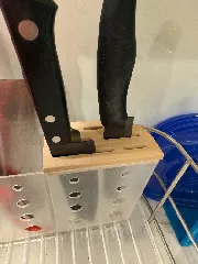 Simple Human knife block insert with flange