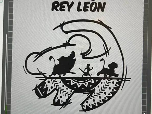 Cuadro Rey León
