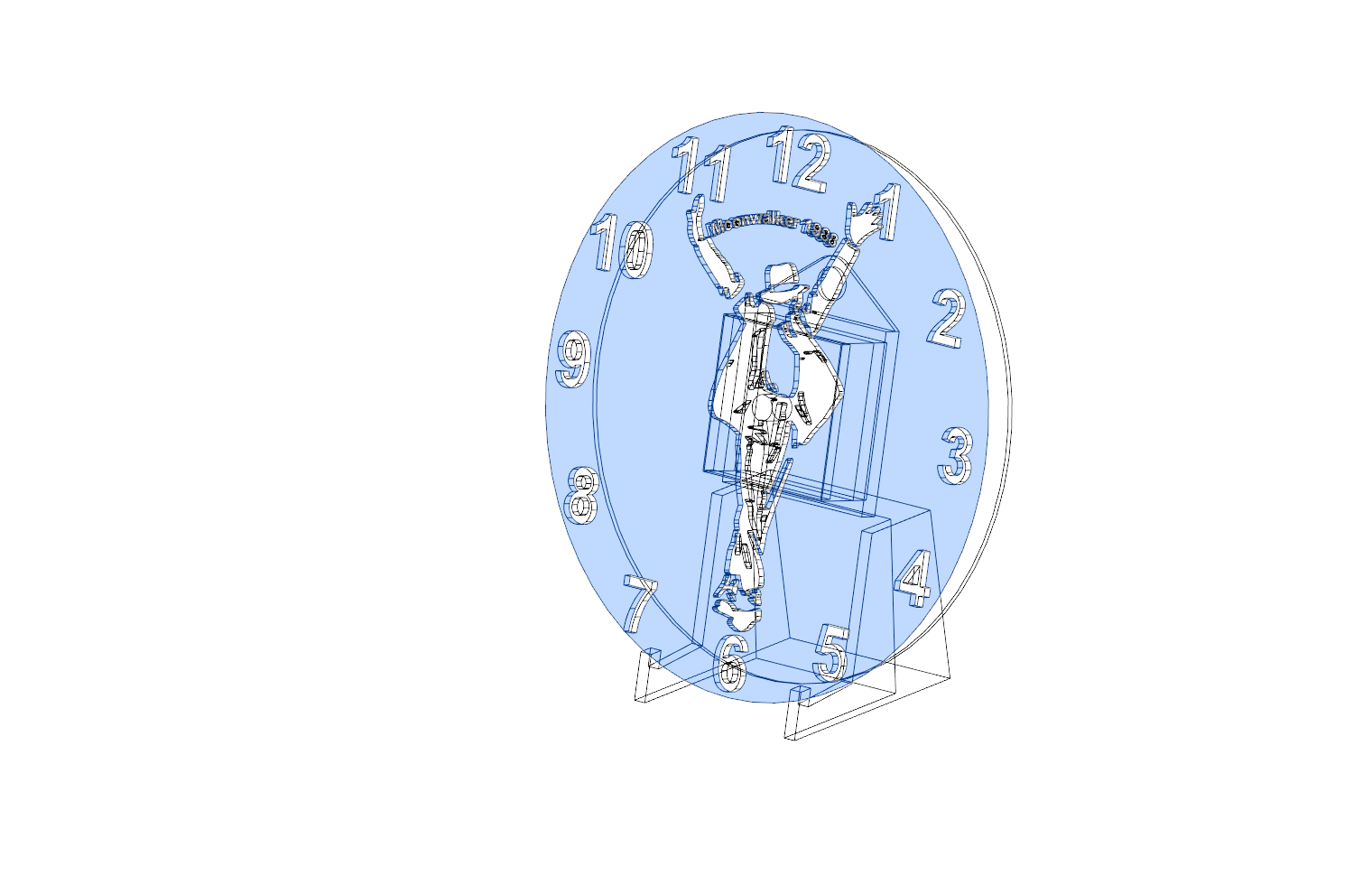 Miniatura 3 do modelo 3D MJ Moonwalk Clock