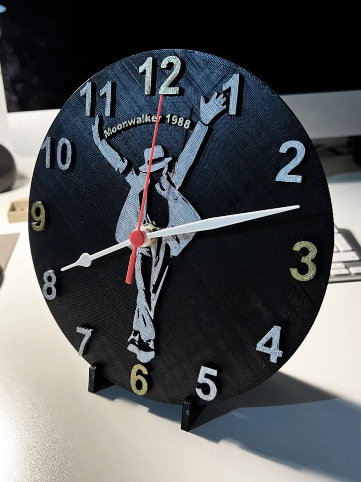 MJ Moonwalk Clock by Orsobruno | Download free STL model | Printables.com