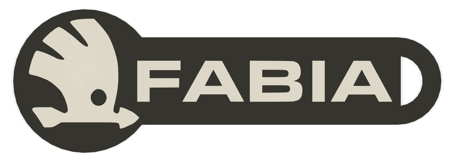 shopping cart token with Škoda Fabia motifs / žeton do nákupního košíku s motivy škoda Fabia