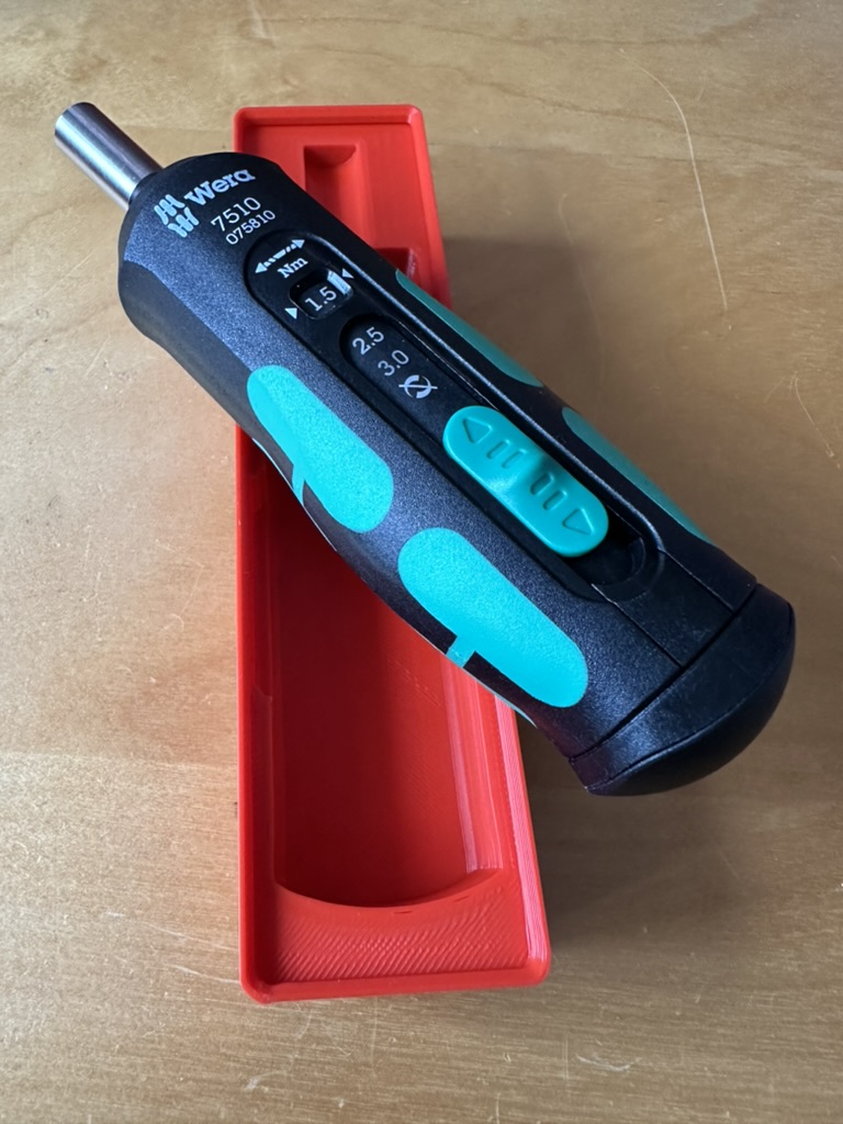 Wera 7510 Kraftform Safe-Torque Speed Torque Screwdriver Gridfinity Bin 4x1