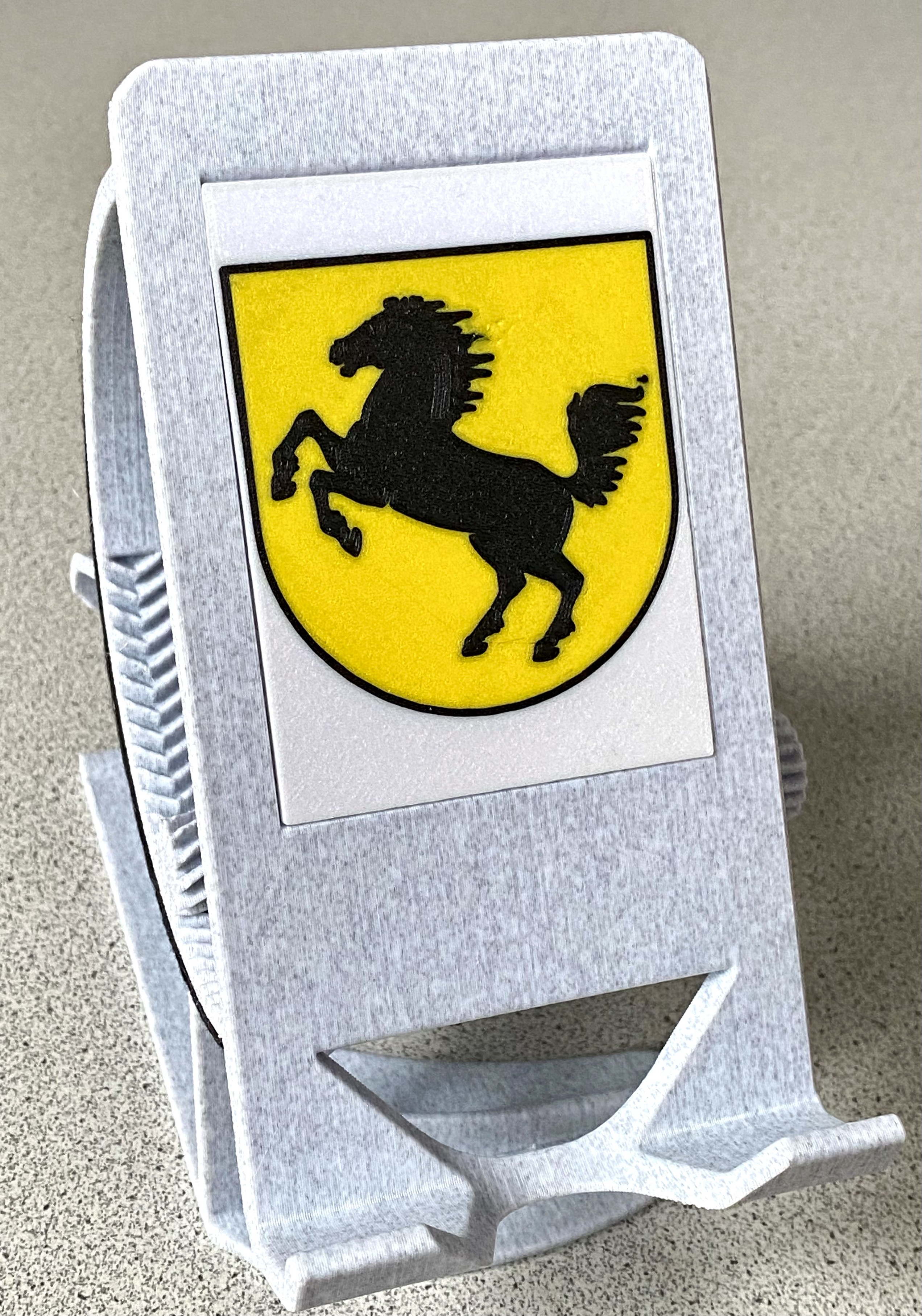 Multi-color Cover Plate for revised Phone Holder (here: Crest of Stuttgart)