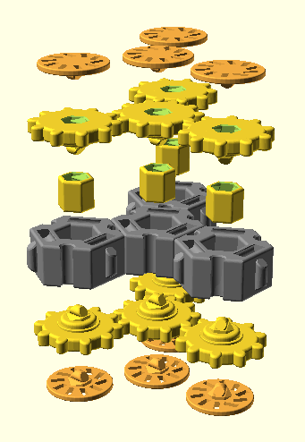 PolyBriX planetary spinner (3 planets) — miniatura 2