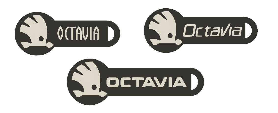 shopping cart token with Škoda octavia motifs / žeton do nákupního košíku s motivy škoda octavia