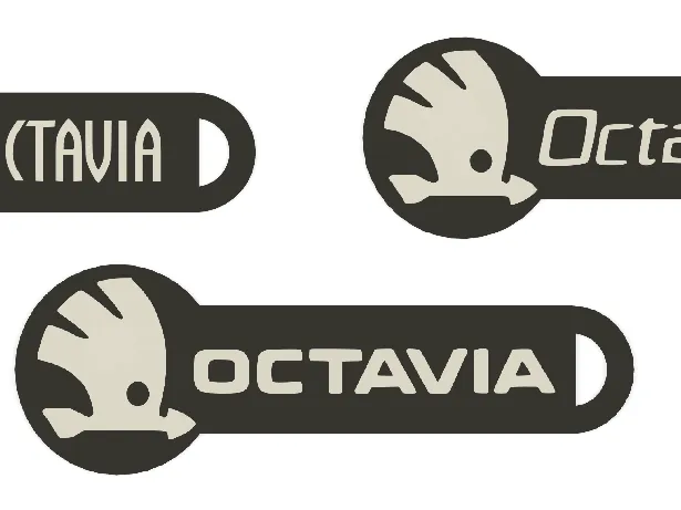 shopping cart token with Škoda octavia motifs / žeton do nákupního košíku s motivy škoda octavia