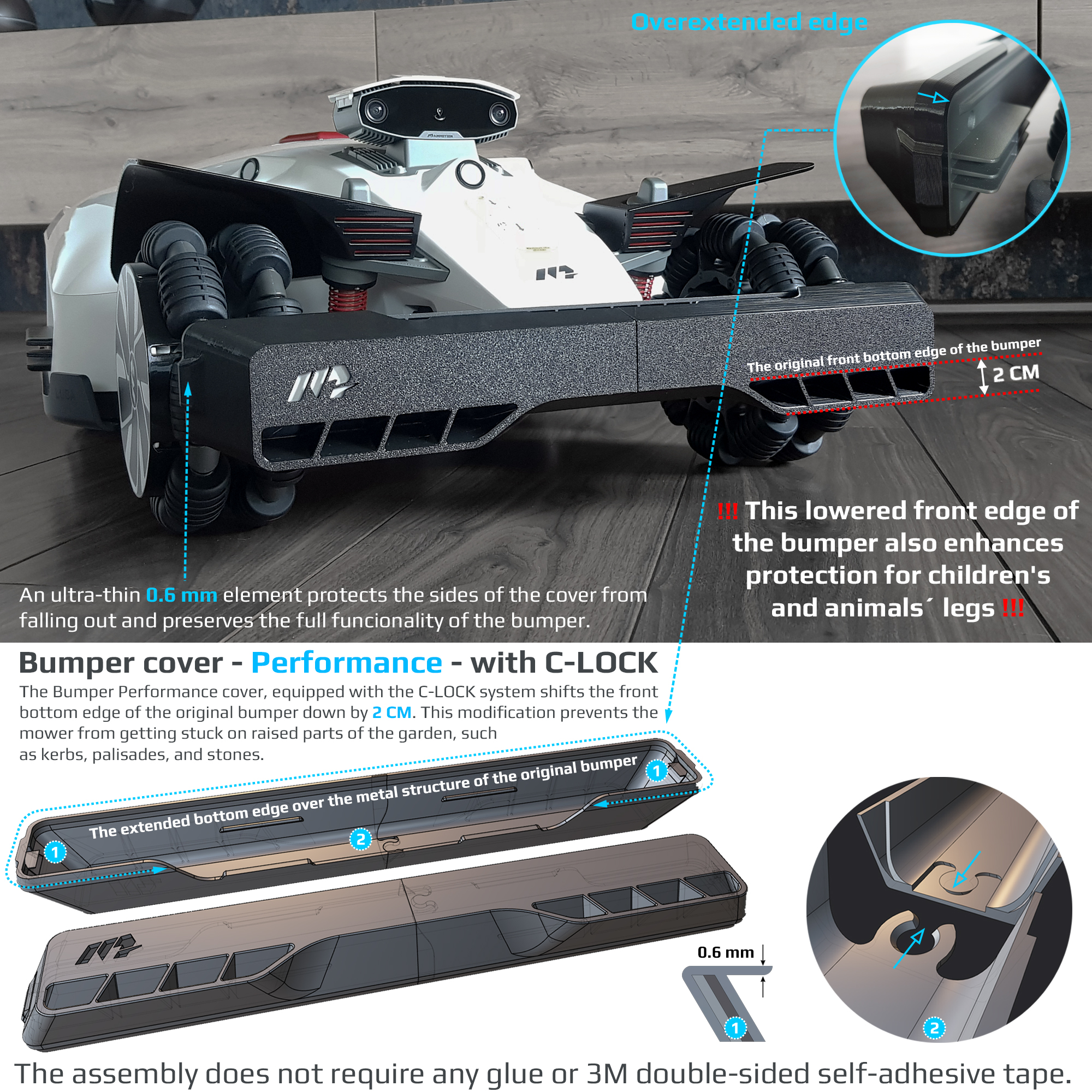 LUBA 1 & 2, 2X - Front bumper cover - Performance
