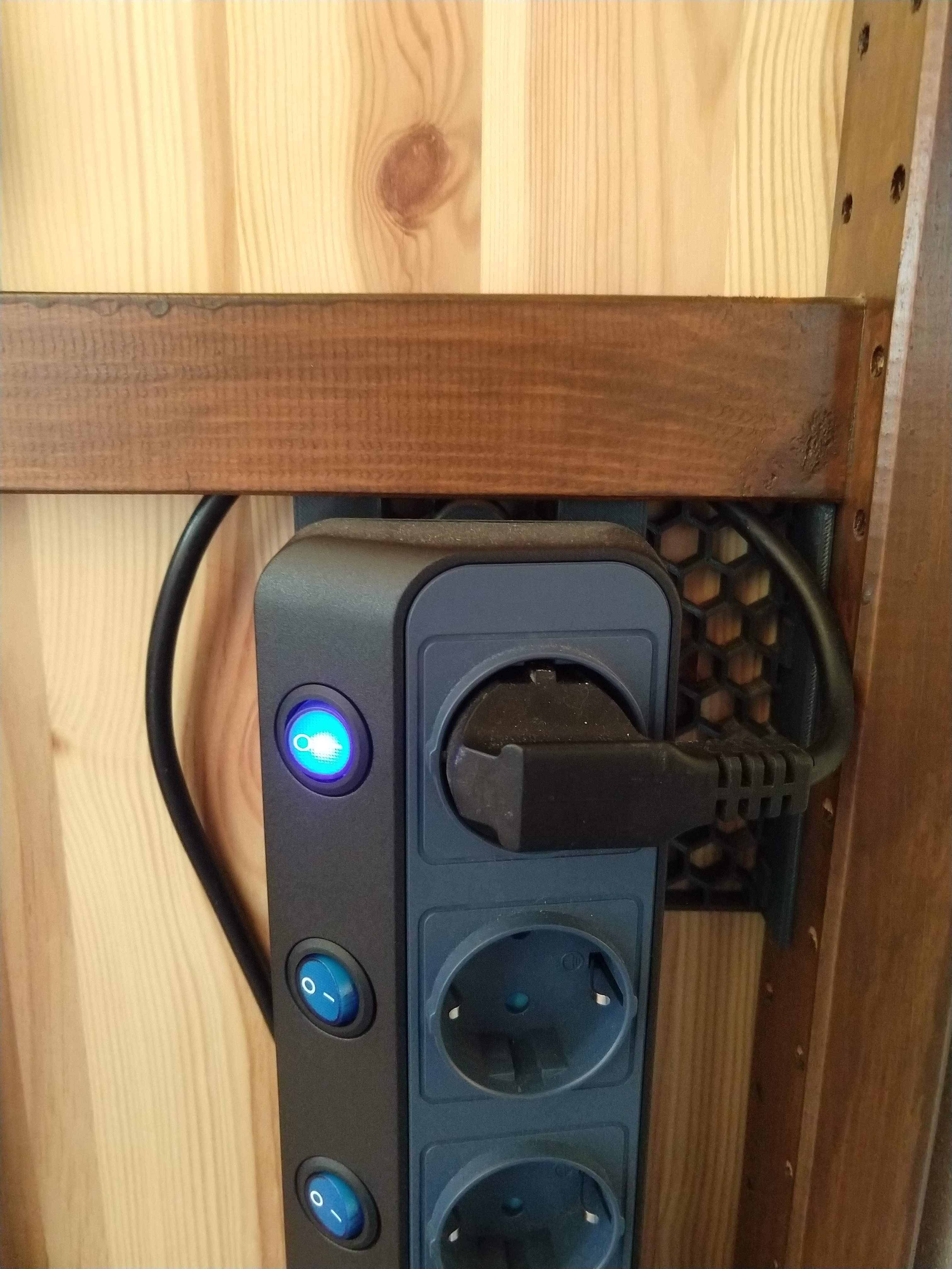 Bestek Power Plug Holder for Ikea IVAR Shelf System