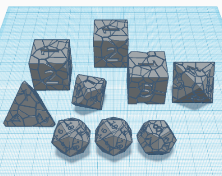 cracked dice set