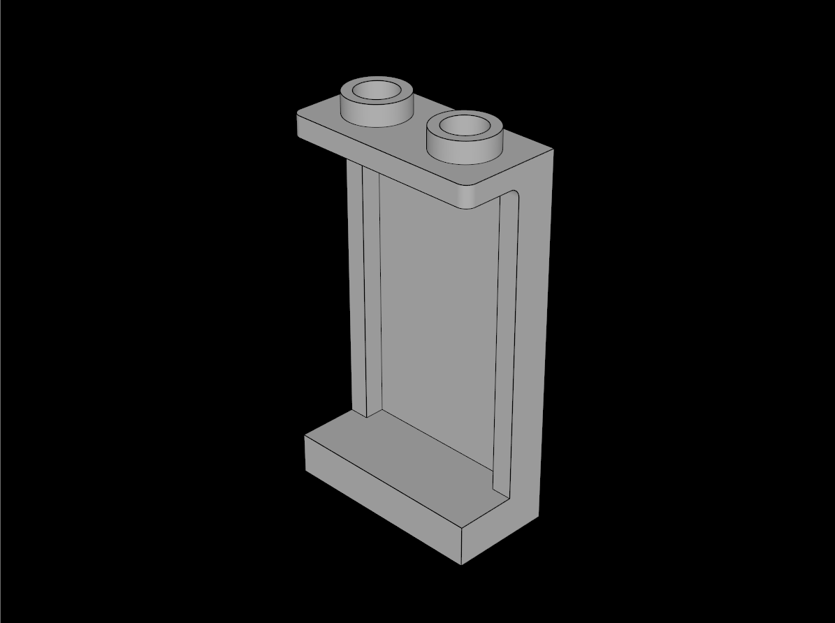 Lego Compatible (87544.dat) Panel  1 x  2 x  3 Reinforced with Hollow Studs