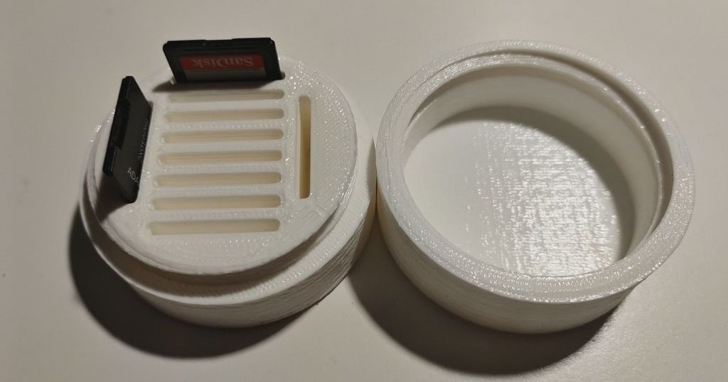 SD Card Holder 10 Pcs Round by luke85s Download free STL model