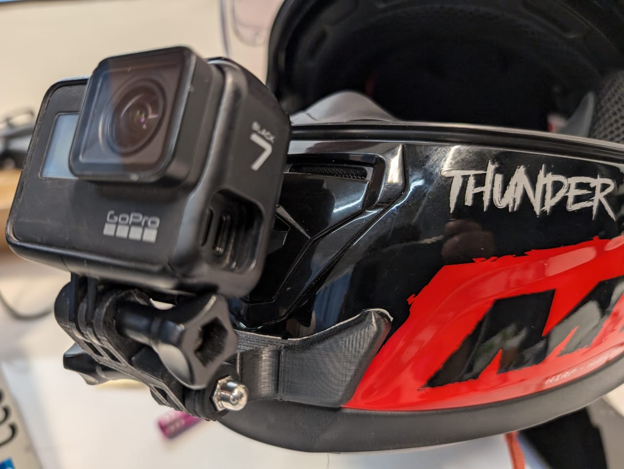 MT Thunder 3 Helmet GoPro mount