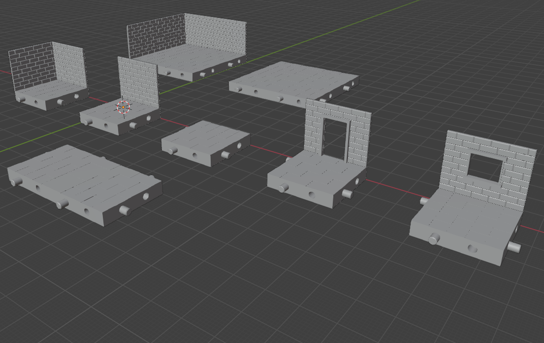 Modular brick wall dungeons