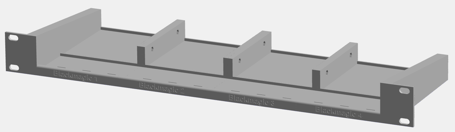 1U Rackmount for Blackmagic MiniConverter