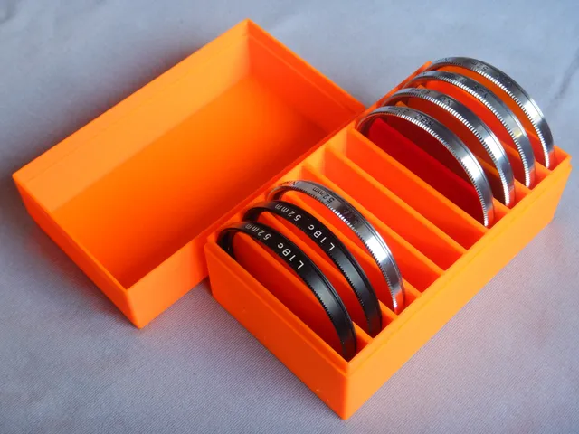 Schachtel / Box mit Deckel für 52mm Filter; box with lid for 52mm filter