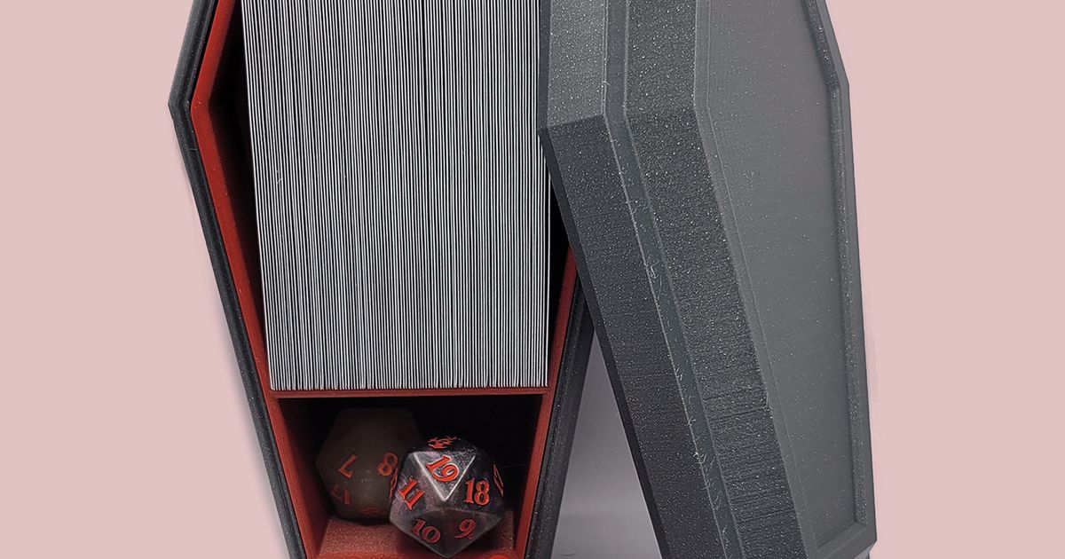 Coffin Box / Deck Box Inserts for 100 Sleeved Cards or Blank Insert