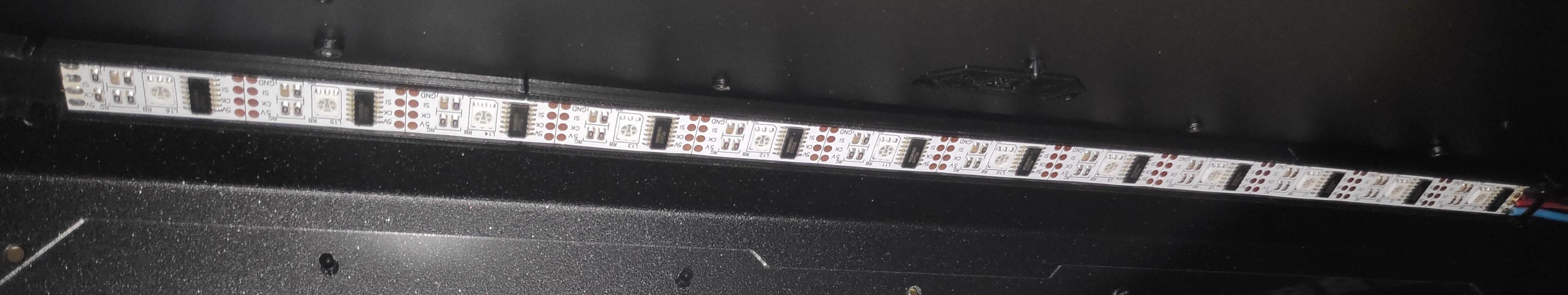 12mm Magnetic Modular LED Strip for the Prusa Enclosure or a Server Rack + zip tie