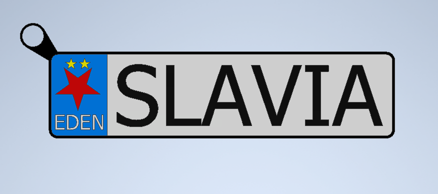 Slavia keychain SPZ / Slavia klíčenka