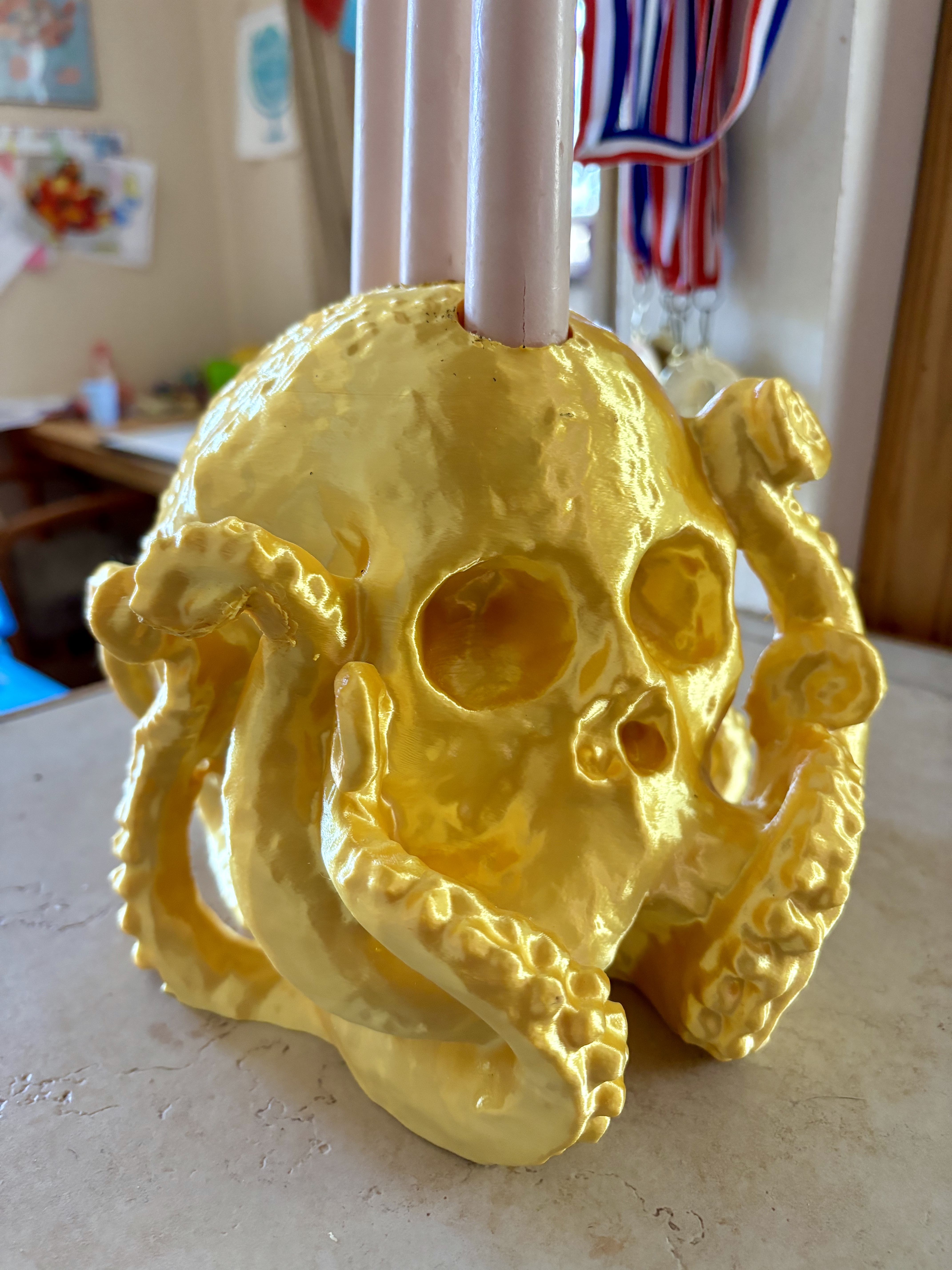 Octo Skull Candle Holder